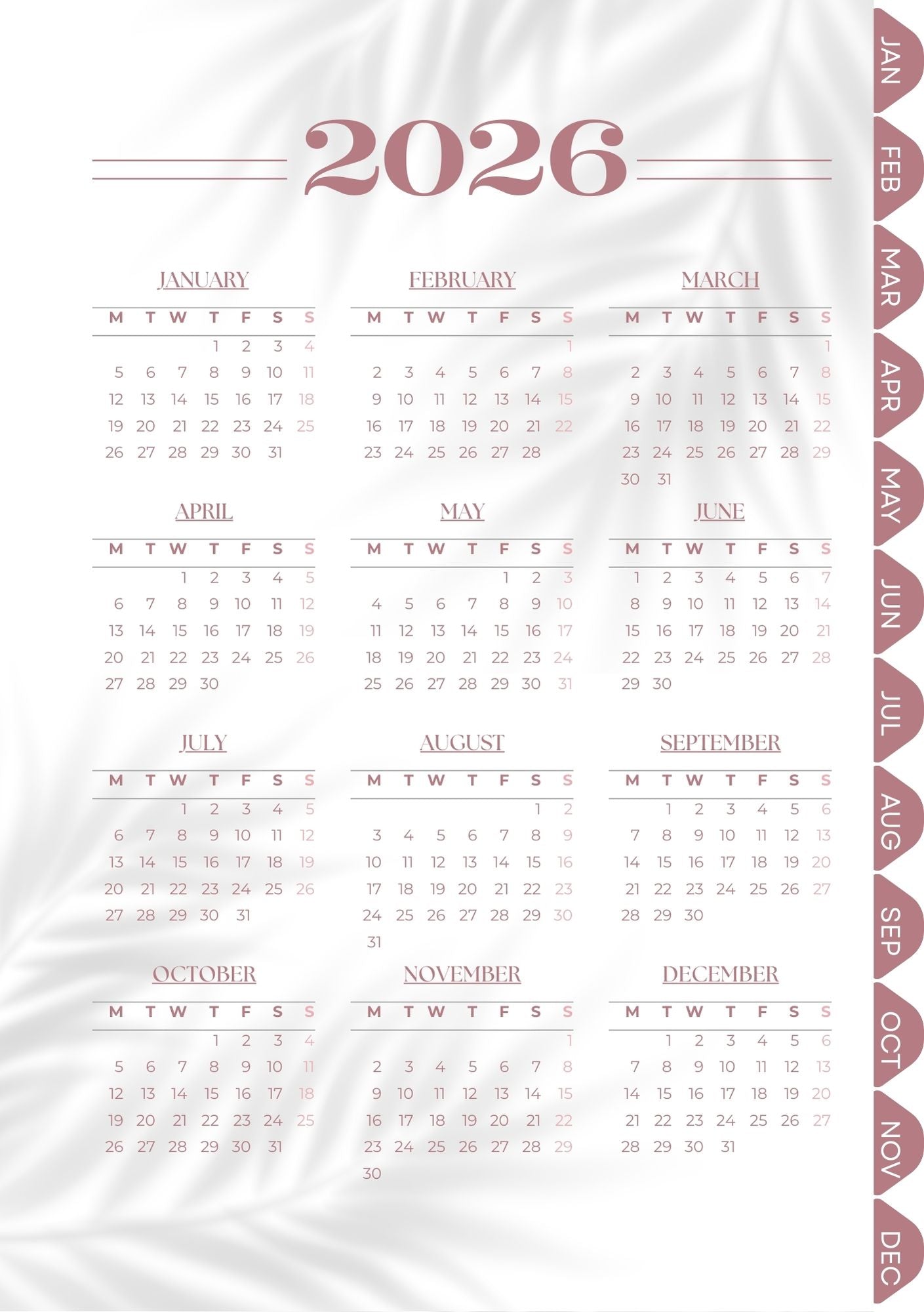 Digital Monthly Journal & Planner (38 Pages) | Hyperlinked Yearly & Monthly Planner with Notes & Reflection Pages | Undated Digital Journal